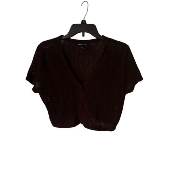 Brown Crochet Shaw Women's Large - Picture 2 of 3